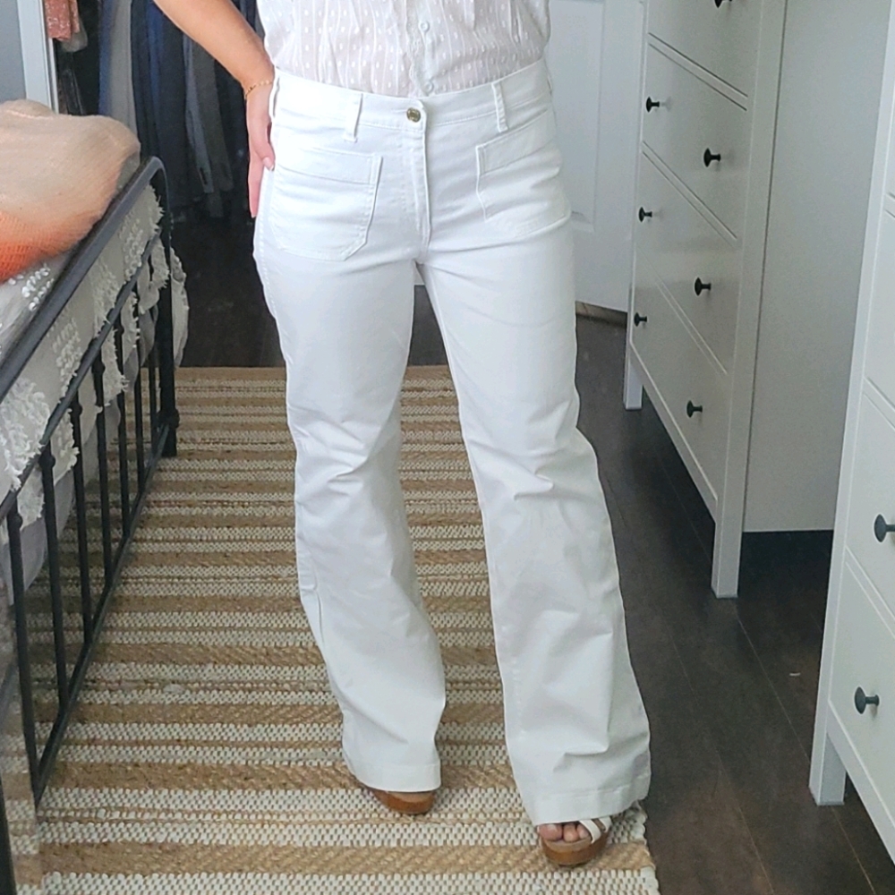 Gap White Wide Leg Trouser Jeans